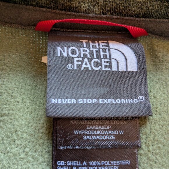 The North Face Men’s Dark Green Fleece Lined Half-Zip Pullover Large - Picture 3 of 6